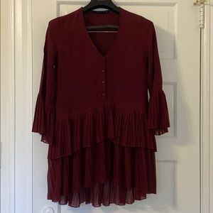 Zara burgundy dress